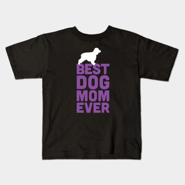 Best Cocker Spaniel Mom Dad Ever - Purple Dog Lover Gift Kids T-Shirt by Elsie Bee Designs